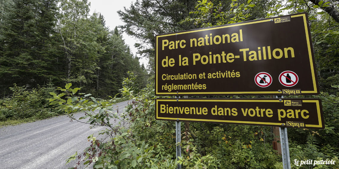 Accès parc national de la Pointe Taillon à 4km du chalet
